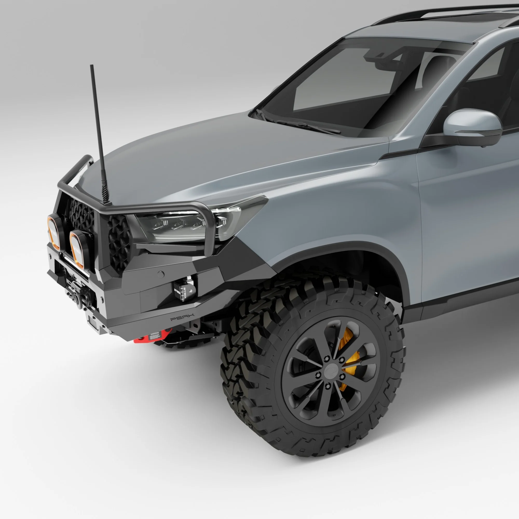 PEAK R1 NightHawk Steel Bull Bar For KGM SsangYong Rexton (Triple Loop) - Image 7