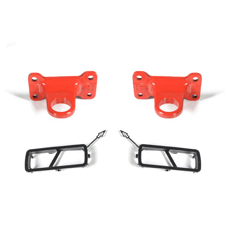 Rear Recovery Hooks for Land Rover Defender 90 / 110 Series (L663) Red - Image 2