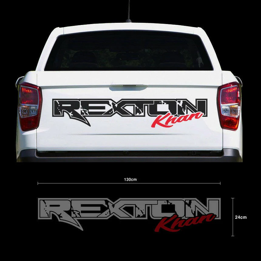 Rear Tailgate 'Rexton' decal for KGM SsangYong Musso - Image 4